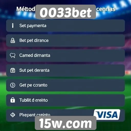 Métodos de pagamento aceitos no 0033bet